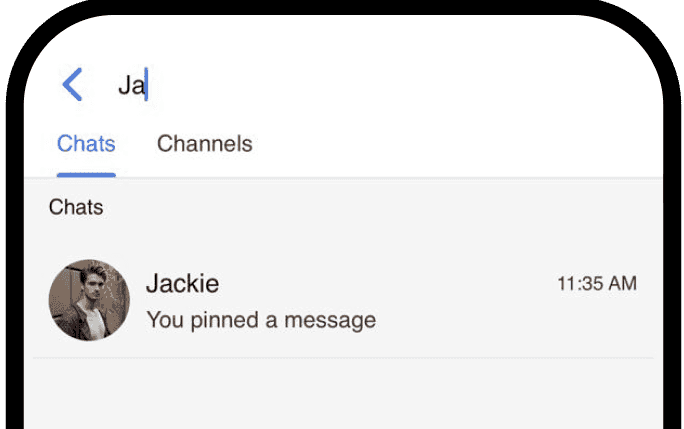 Search chats feature preview